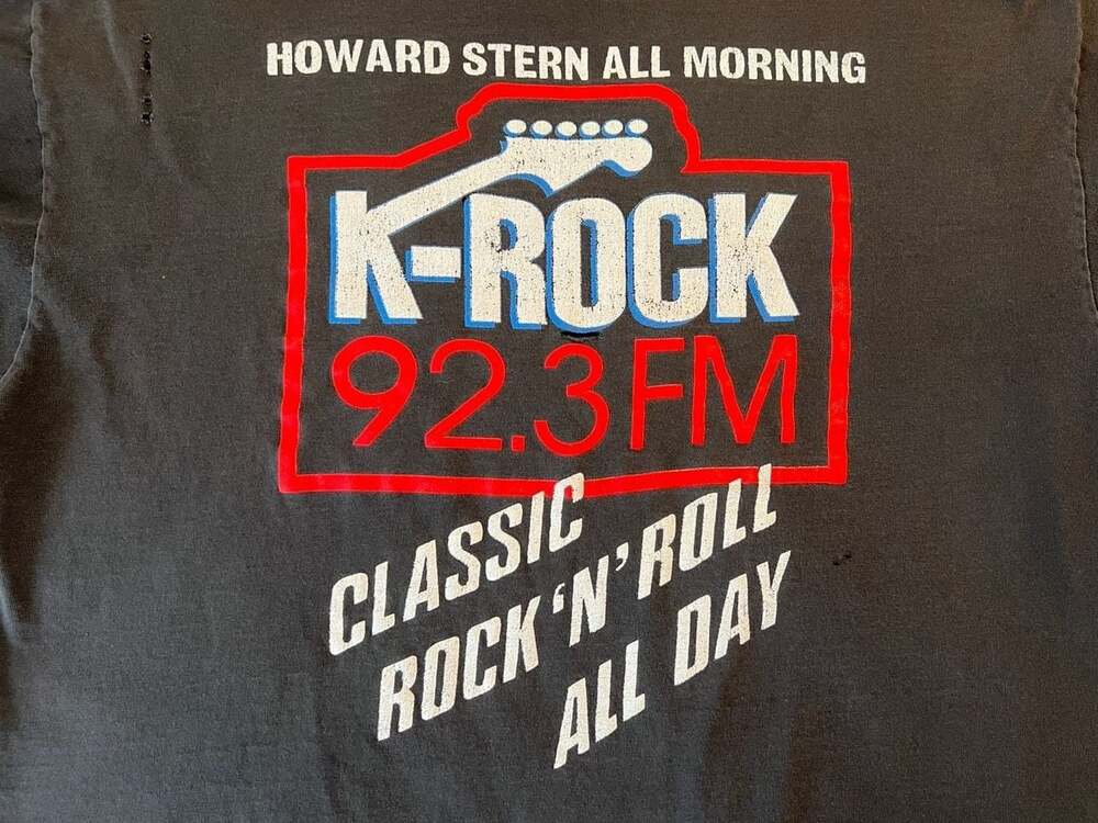Vintage 90s K-Rock 92.3 FM Howard Stern Show Promo T-Shirt Sz XL
